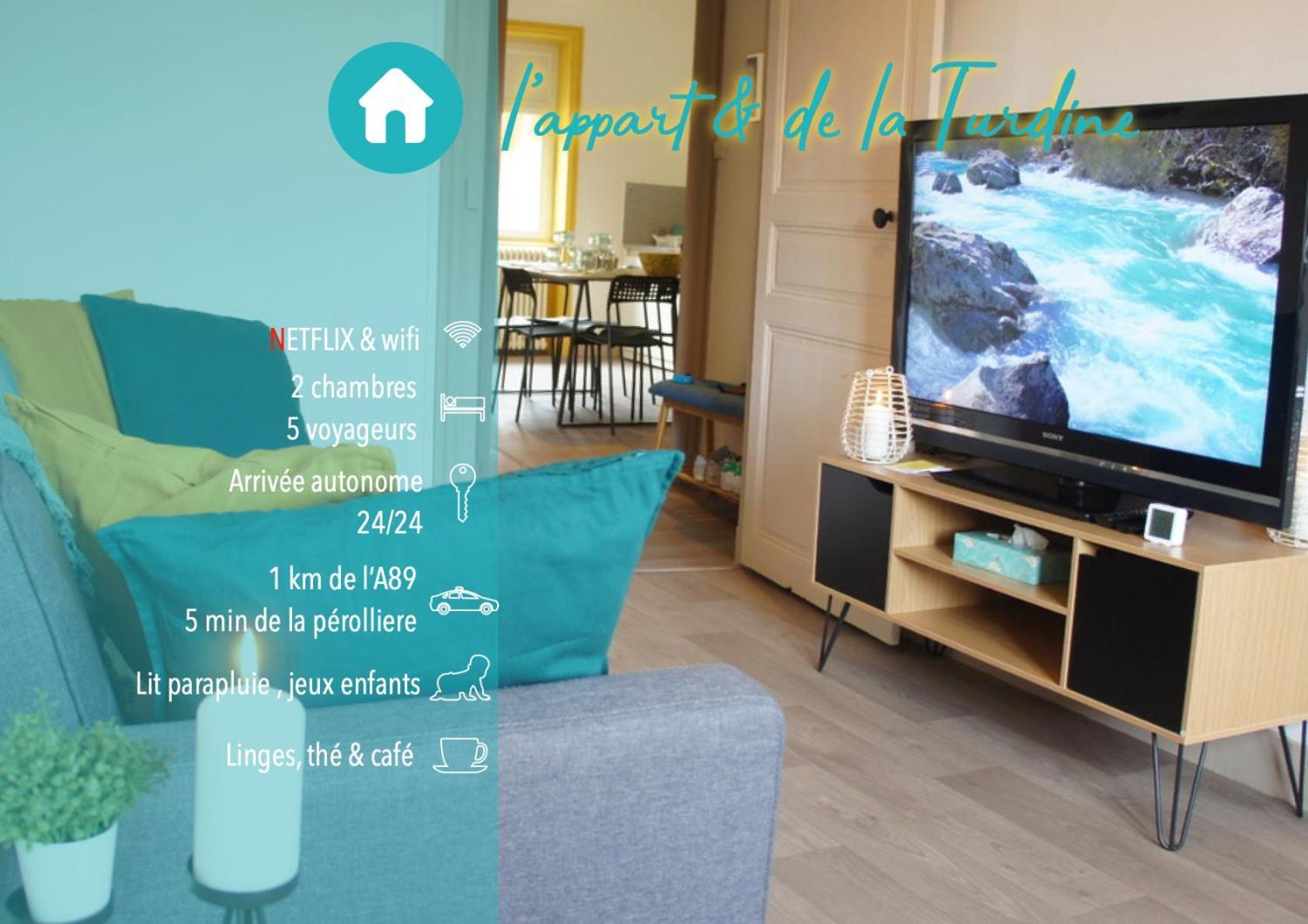 L'Appart & De La Turdine A L'Arbresle Entree Autonome Eveux Eksteriør bilde